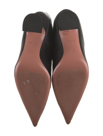 Amina Muaddi Satin Crystal Embellishments Boots