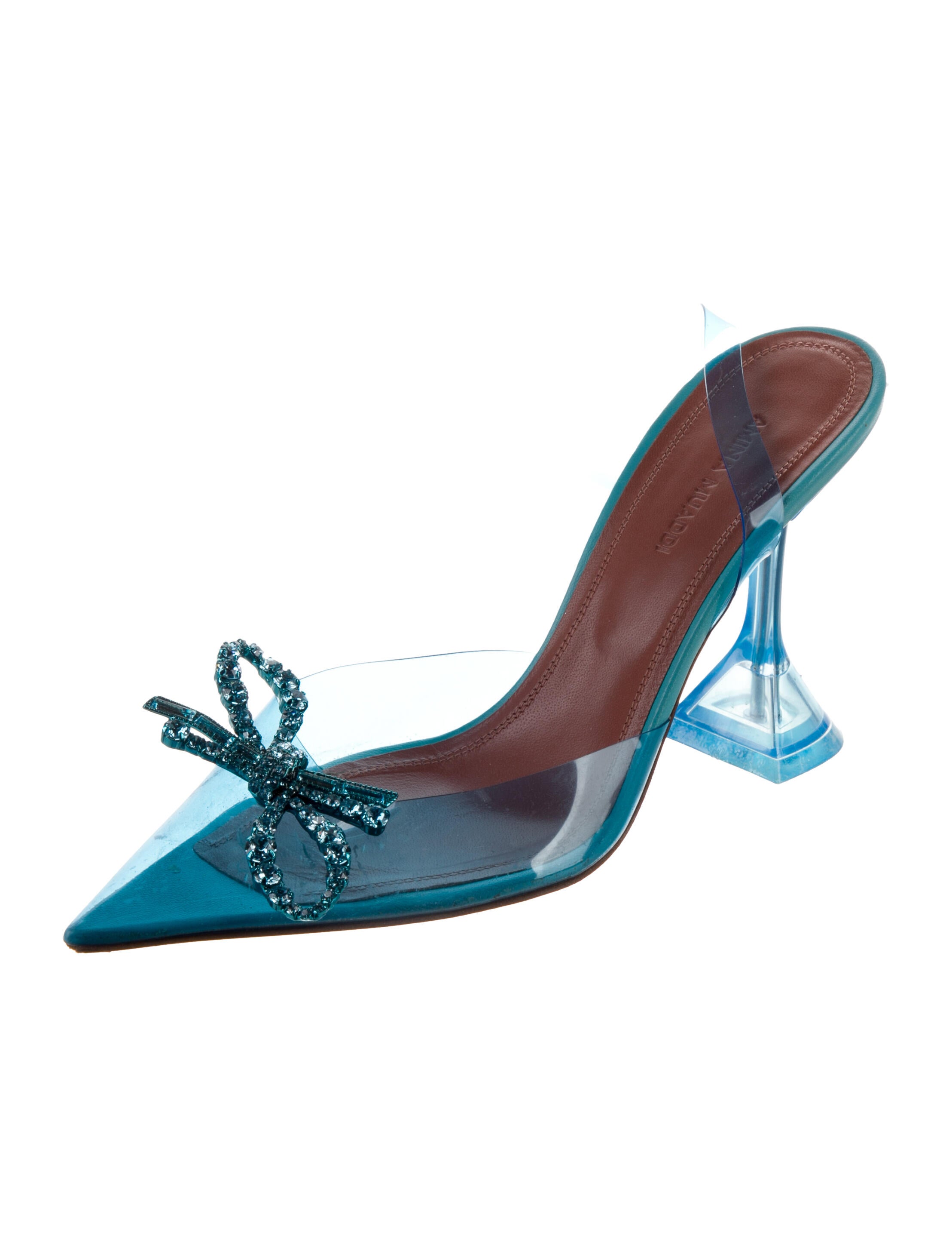 Amina Muaddi Rosie PVC Slingback Pumps