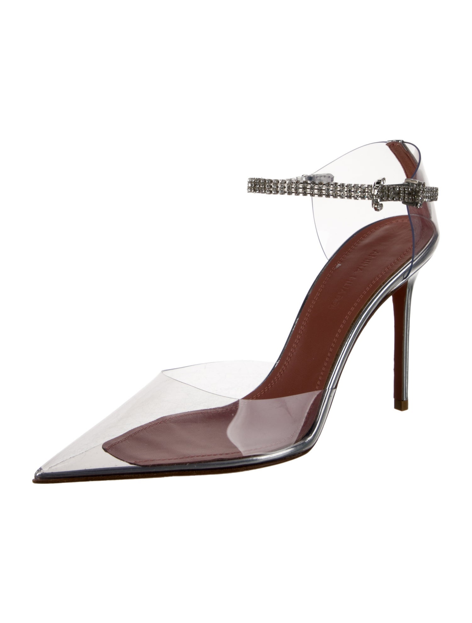 Amina Muaddi Ursina PVC D'Orsay Pumps