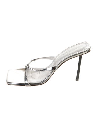 Amina Muaddi Adriana Patent Leather Slides