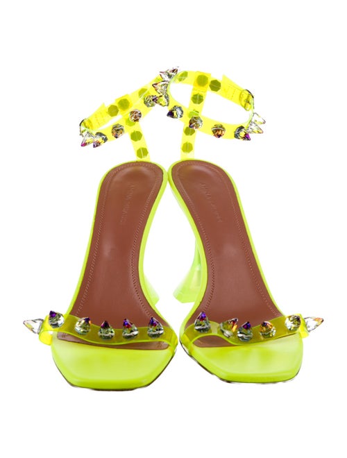Amina Muaddi PVC Printed Sandals