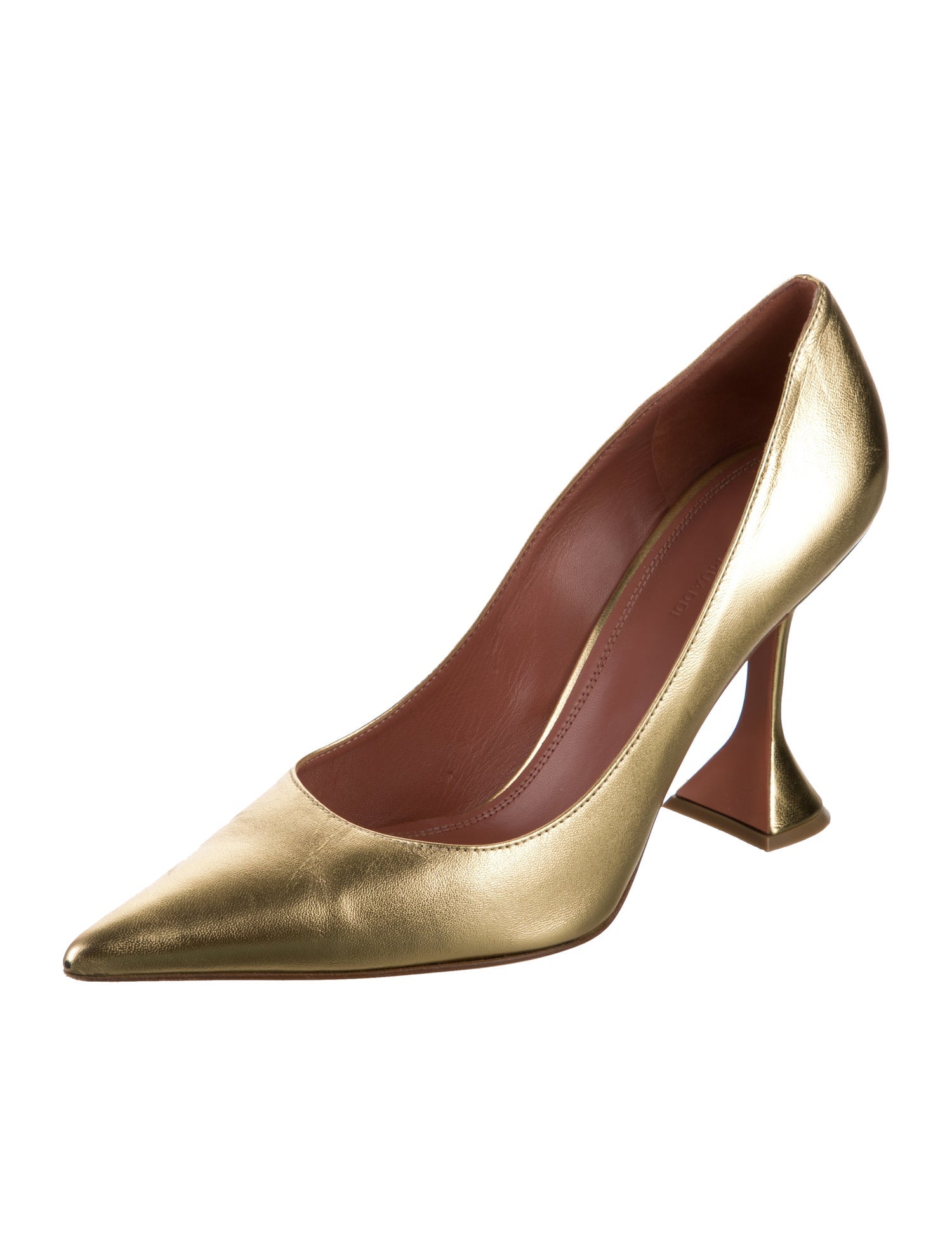 Amina Muaddi Ami Leather Pumps