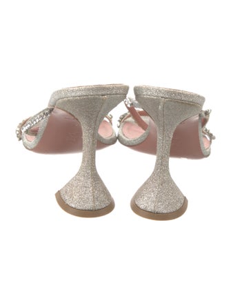 Amina Muaddi Gilda Glitter Slingback Sandals