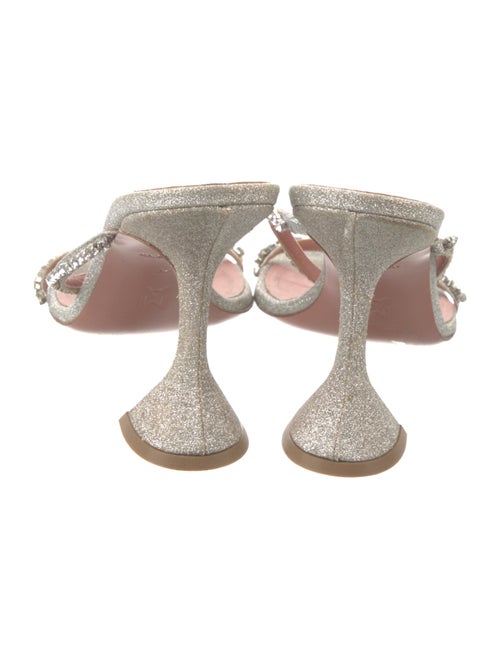 Amina Muaddi Gilda Glitter Slingback Sandals
