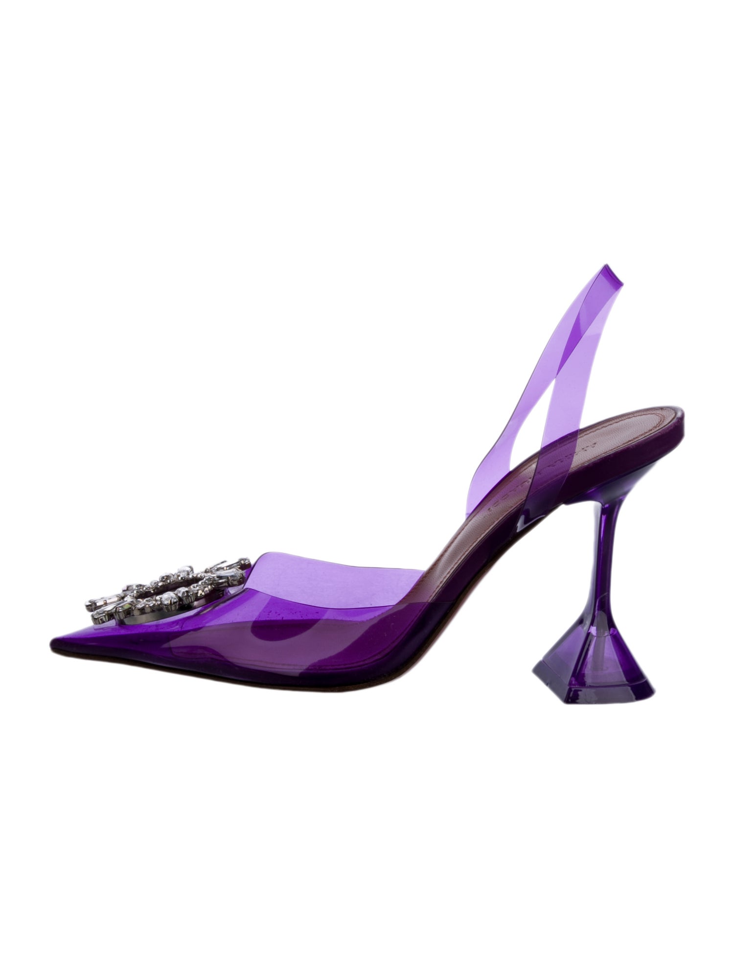 Amina Muaddi Begum PVC Slingback Pumps