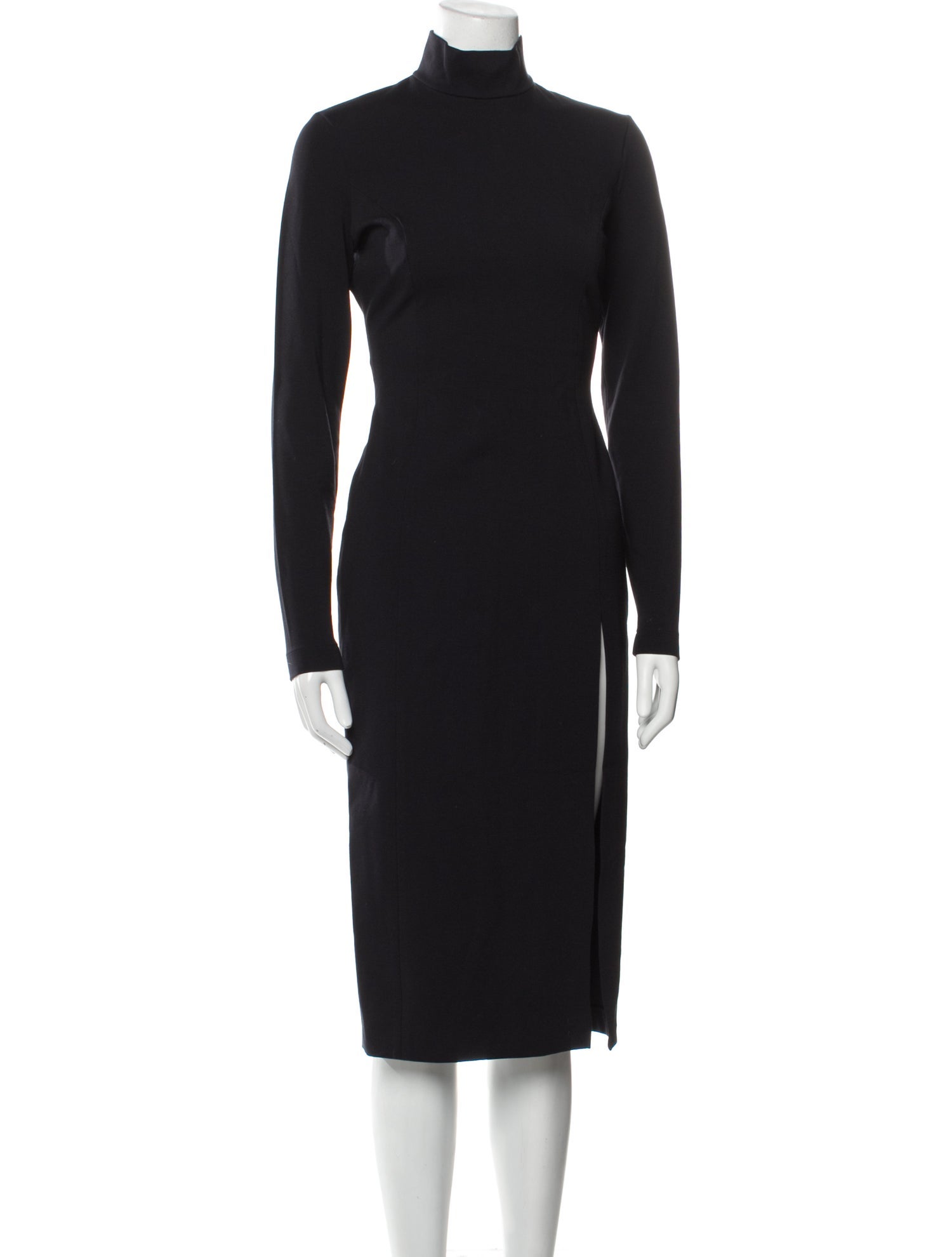 Amina Muaddi Turtleneck Midi Length Dress