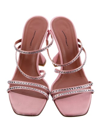 Amina Muaddi Naima Satin Sandals