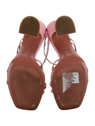 Amina Muaddi Naima Satin Sandals