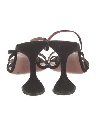 Amina Muaddi Suede Slides