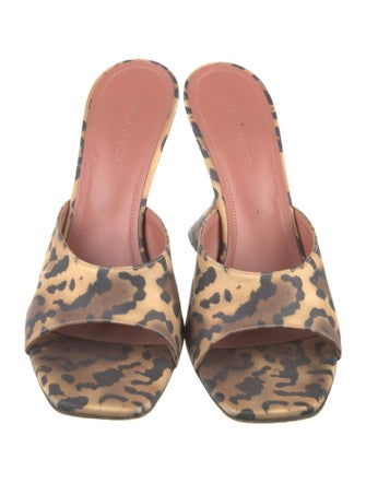 Amina Muaddi Animal Print Slides