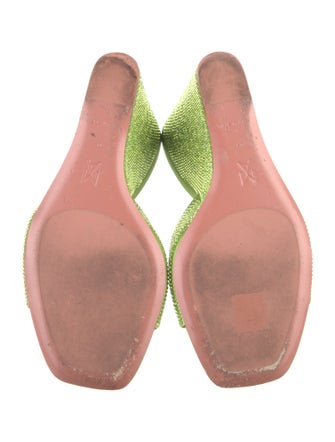 Amina Muaddi Crystal Slides