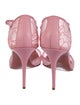 Amina Muaddi Lace Lace Pattern D'Orsay Pumps