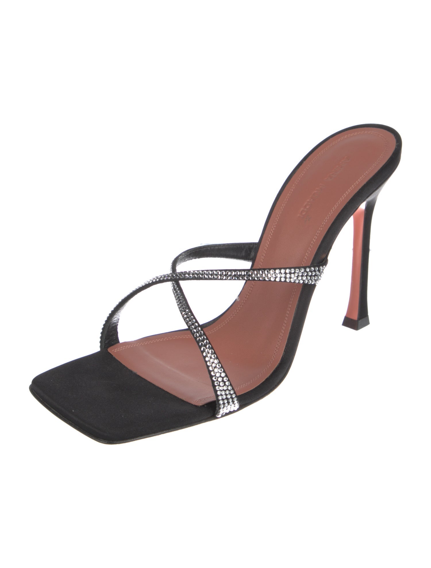 Amina Muaddi Adriana Satin Slides