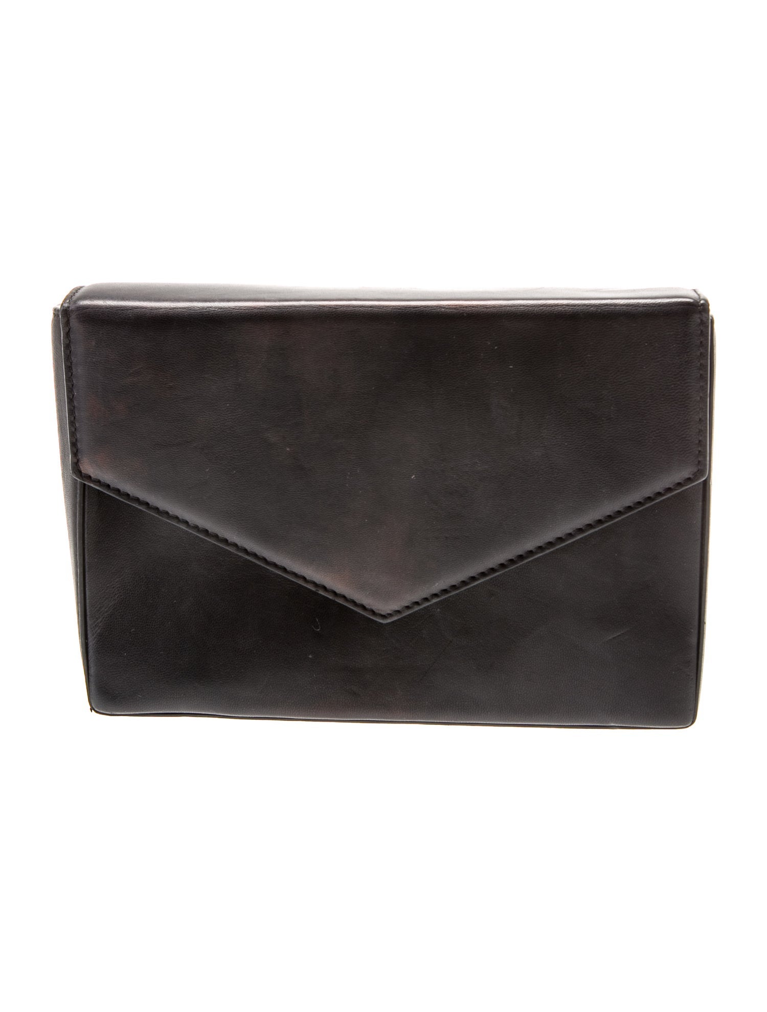 Amina Muaddi Leather Clutch