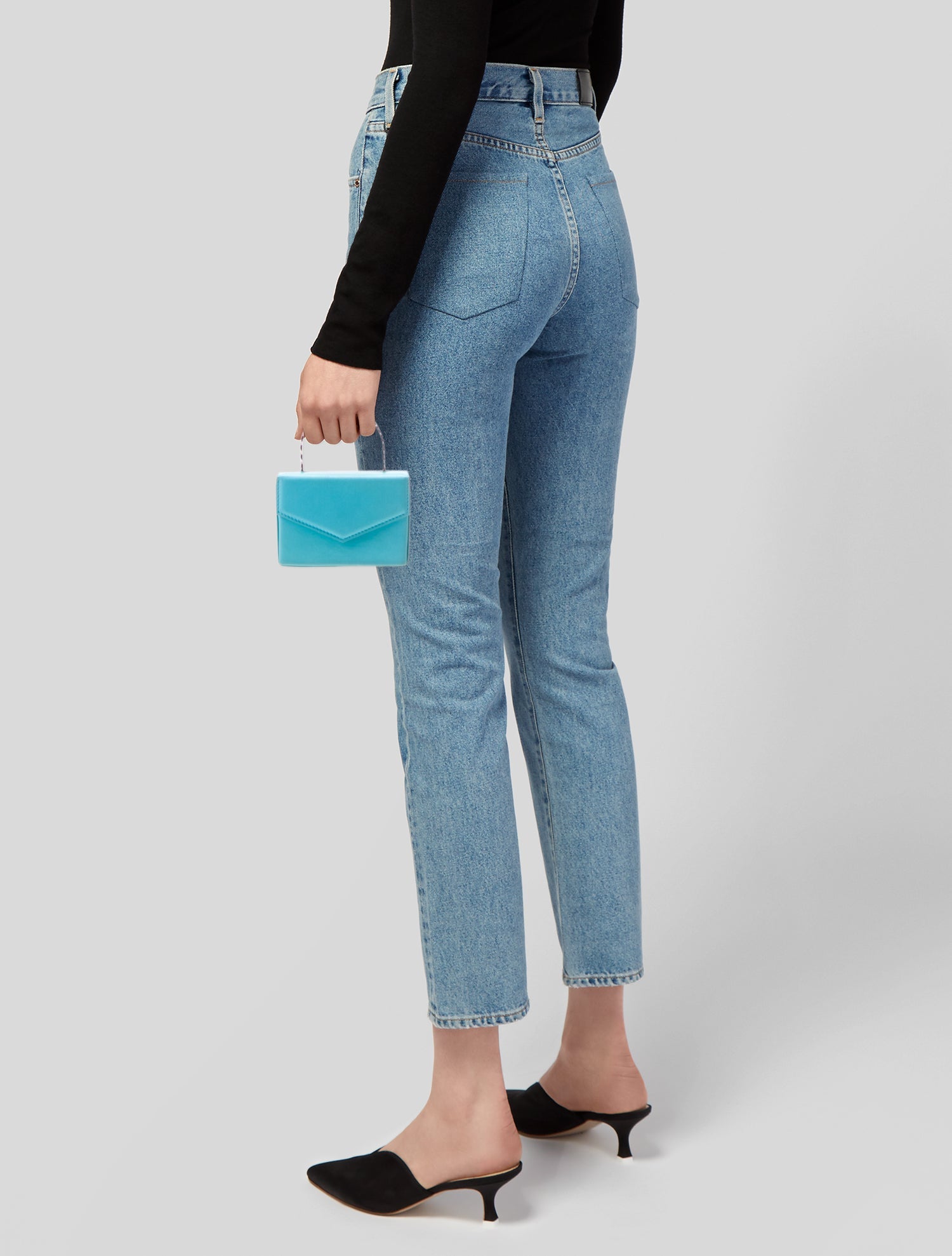 Amina Muaddi Leather Evening Bag