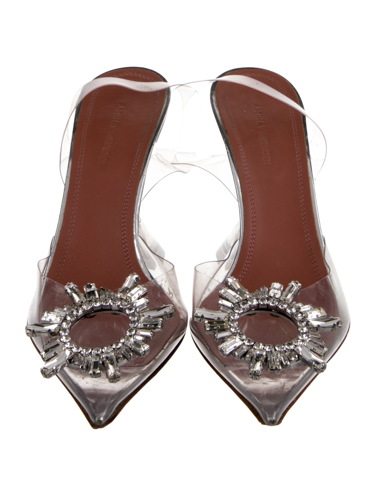 Amina Muaddi Begum PVC Slingback Pumps