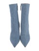 Amina Muaddi Giorgia Denim Sock Boots