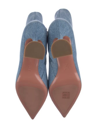 Amina Muaddi Giorgia Denim Sock Boots