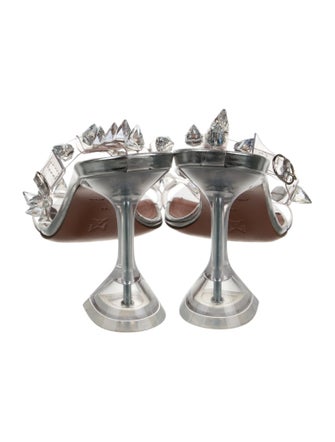 Amina Muaddi Julia 95 PVC Slides