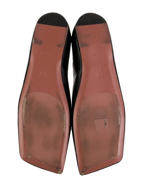 Amina Muaddi Leather Crystal Embellishments Ballet Flats