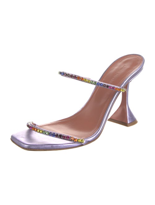 Amina Muaddi Gilda Leather Slides