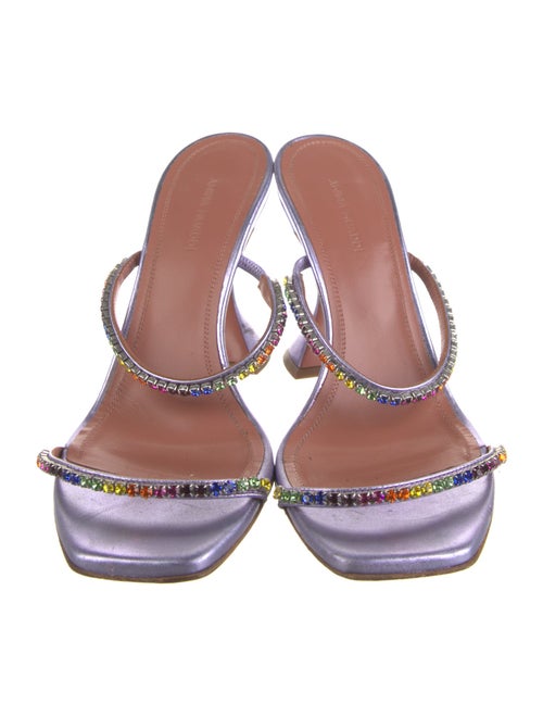 Amina Muaddi Gilda Leather Slides