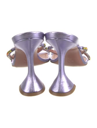 Amina Muaddi Gilda Leather Slides