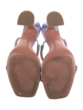 Amina Muaddi Gilda Leather Slides