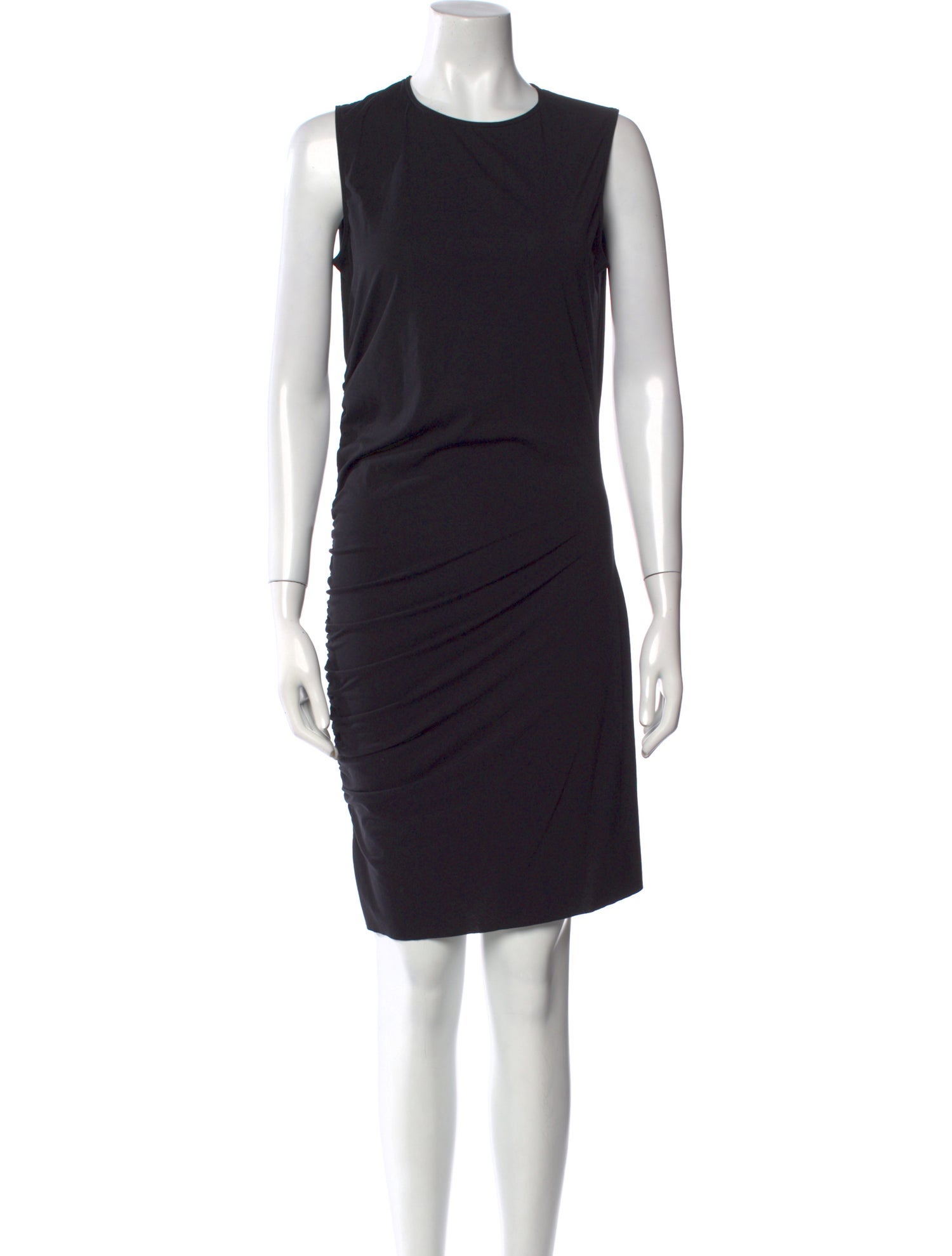 Amina Muaddi Crew Neck Mini Dress