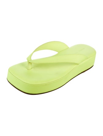 Amina Muaddi Leather Slides