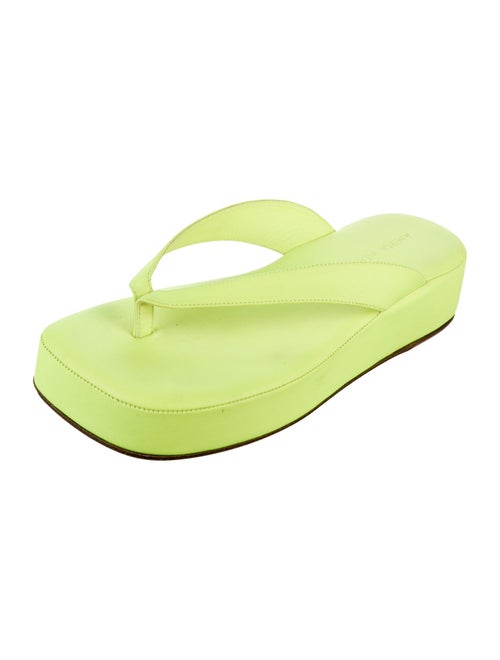 Amina Muaddi Leather Slides