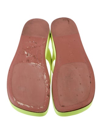 Amina Muaddi Leather Slides