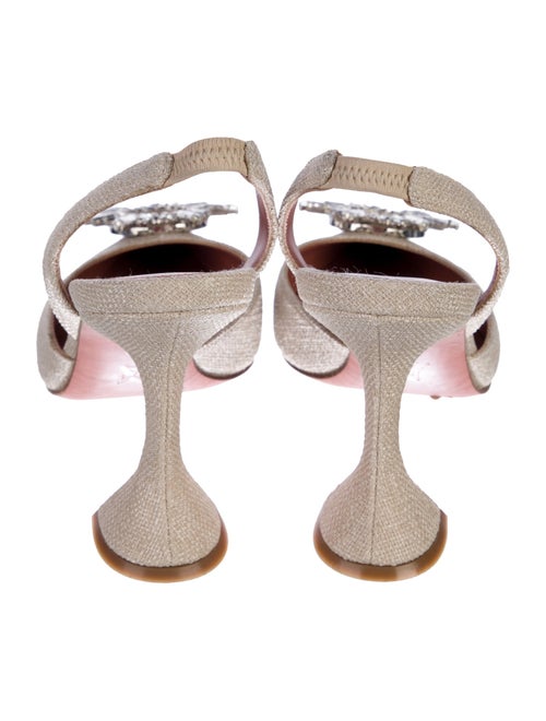 Amina Muaddi Begum Canvas Slingback Pumps