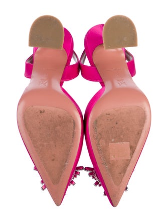 Amina Muaddi Begum Satin Slingback Pumps