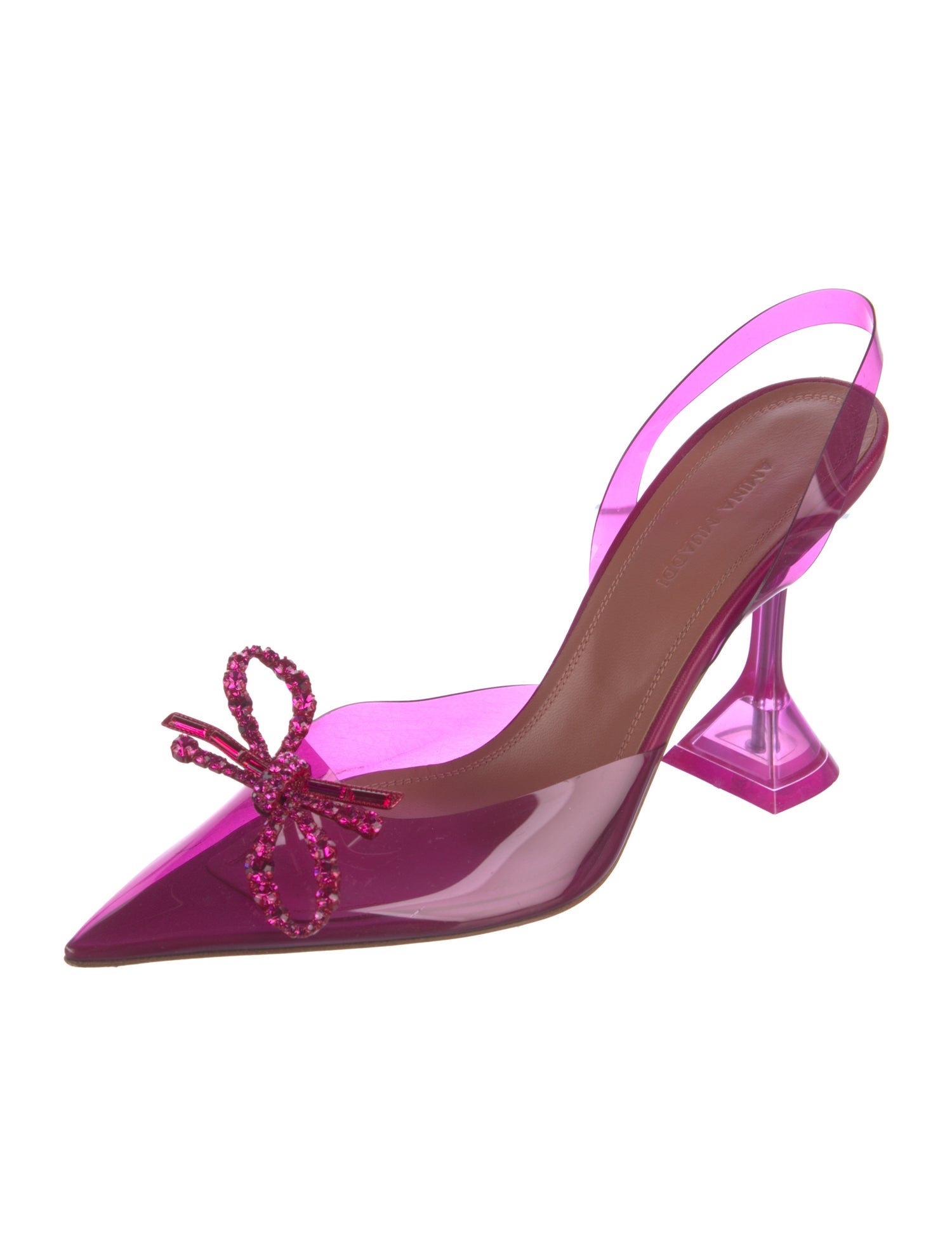 Amina Muaddi Rosie PVC Slingback Pumps