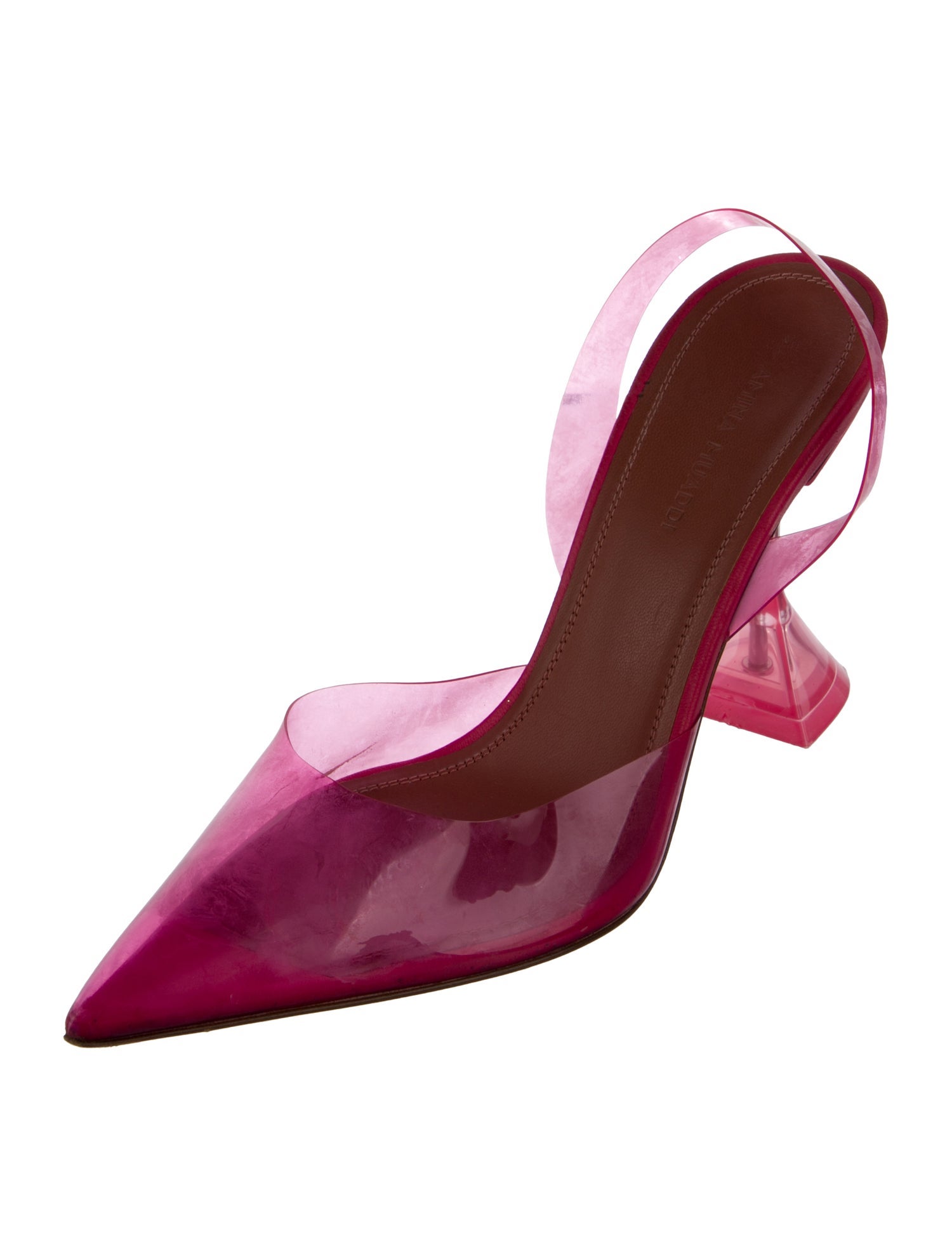 Amina Muaddi PVC Slingback Pumps