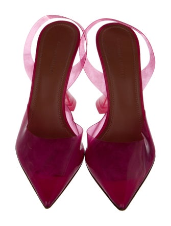 Amina Muaddi PVC Slingback Pumps