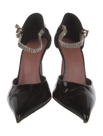 Amina Muaddi Ursina 105 Patent Leather D'Orsay Pumps