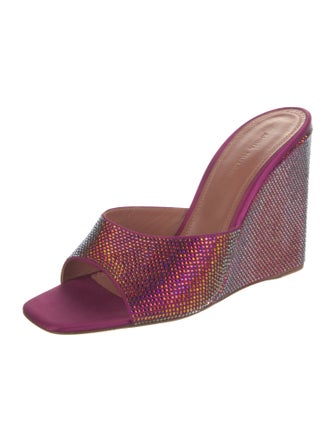 Amina Muaddi Lupita Satin Slides