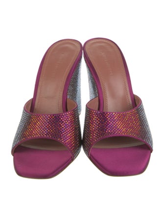 Amina Muaddi Lupita Satin Slides