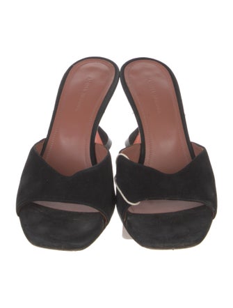 Amina Muaddi Suede Slides
