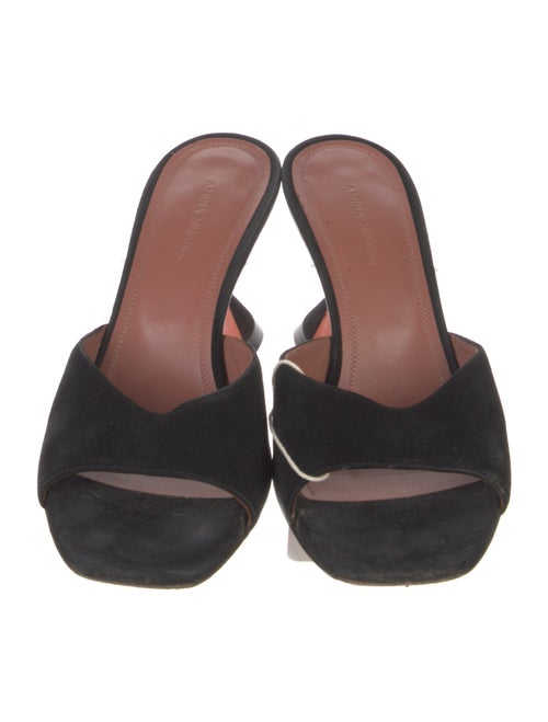 Amina Muaddi Suede Slides