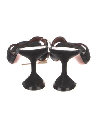 Amina Muaddi Suede Slides