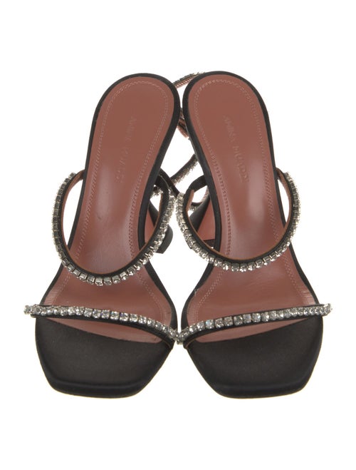 Amina Muaddi Gilda Satin Sandals