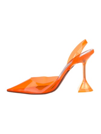 Amina Muaddi PVC Slingback Pumps