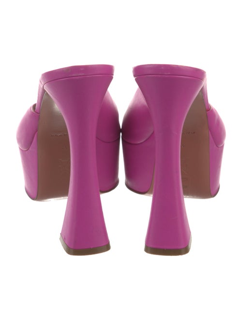 Amina Muaddi Leather Slides