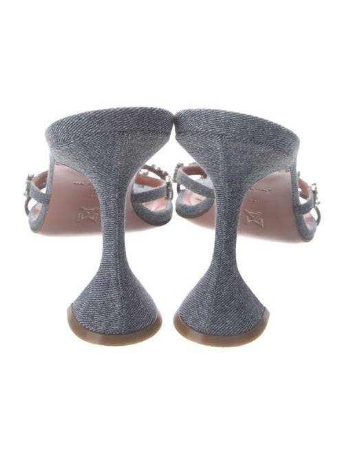 Amina Muaddi Lily Denim Slides