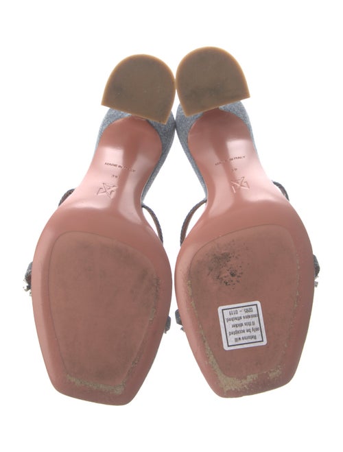 Amina Muaddi Lily Denim Slides