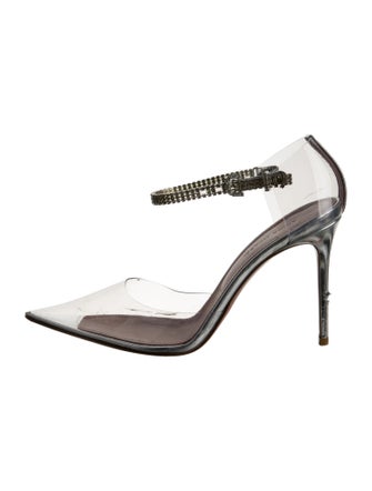 Amina Muaddi Ursina PVC D'Orsay Pumps