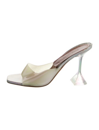 Amina Muaddi Lupita 'Iridescent' PVC Slides